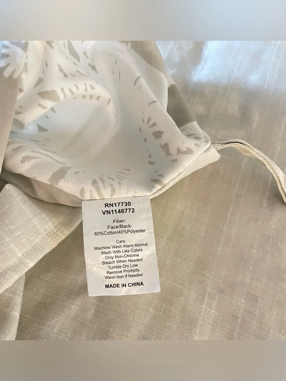 Target Duvet W Queen Ann’s Lace Decor Taupe & White Cotton Blend Queen Sz NWOT